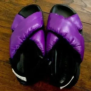 Marni | Shoes | Purple Marni Cross Puffy Nylon Sandals  display picture 3